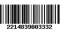 Código de Barras 2214839003332