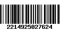 Código de Barras 2214925027624