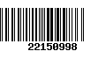 Código de Barras 22150998