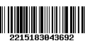 Código de Barras 2215183043692