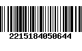 Código de Barras 2215184050644