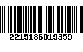 Código de Barras 2215186019359