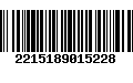 Código de Barras 2215189015228