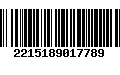 Código de Barras 2215189017789