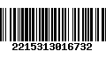 Código de Barras 2215313016732