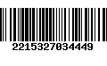 Código de Barras 2215327034449