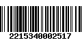 Código de Barras 2215340002517