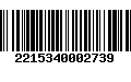 Código de Barras 2215340002739