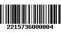 Código de Barras 2215736000004