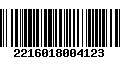 Código de Barras 2216018004123