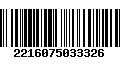 Código de Barras 2216075033326