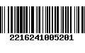 Código de Barras 2216241005201