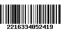 Código de Barras 2216334052419