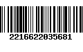 Código de Barras 2216622035681