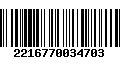 Código de Barras 2216770034703