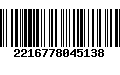 Código de Barras 2216778045138