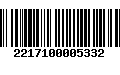 Código de Barras 2217100005332