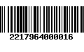 Código de Barras 2217964000016