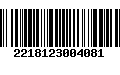 Código de Barras 2218123004081