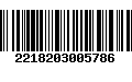 Código de Barras 2218203005786