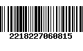 Código de Barras 2218227060815