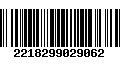 Código de Barras 2218299029062