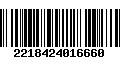 Código de Barras 2218424016660