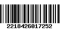 Código de Barras 2218426017252