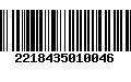 Código de Barras 2218435010046