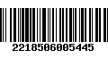 Código de Barras 2218506005445