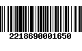 Código de Barras 2218690001650