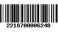 Código de Barras 2218700006248