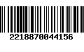 Código de Barras 2218870044156