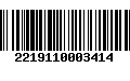 Código de Barras 2219110003414