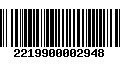 Código de Barras 2219900002948