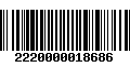 Código de Barras 2220000018686