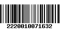 Código de Barras 2220010071632