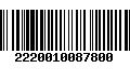 Código de Barras 2220010087800