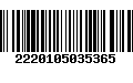 Código de Barras 2220105035365