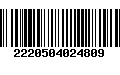 Código de Barras 2220504024809