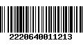 Código de Barras 2220640011213