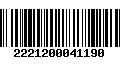 Código de Barras 2221200041190