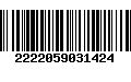 Código de Barras 2222059031424