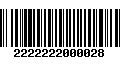 Código de Barras 2222222000028