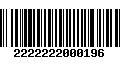 Código de Barras 2222222000196