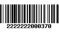 Código de Barras 2222222000370