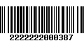 Código de Barras 2222222000387