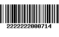 Código de Barras 2222222000714