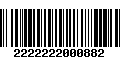 Código de Barras 2222222000882