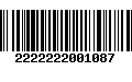 Código de Barras 2222222001087